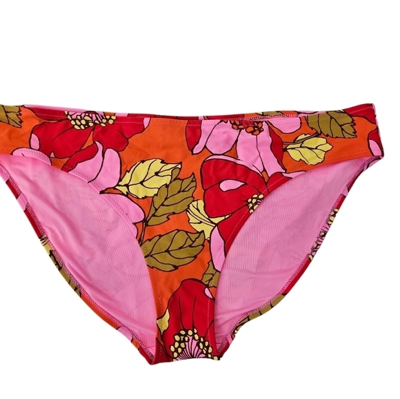 NWOT Aerie High Leg Cheeky Bikini Bottoms Retro Floral Print Size XXL Women's - Picture 6 of 7